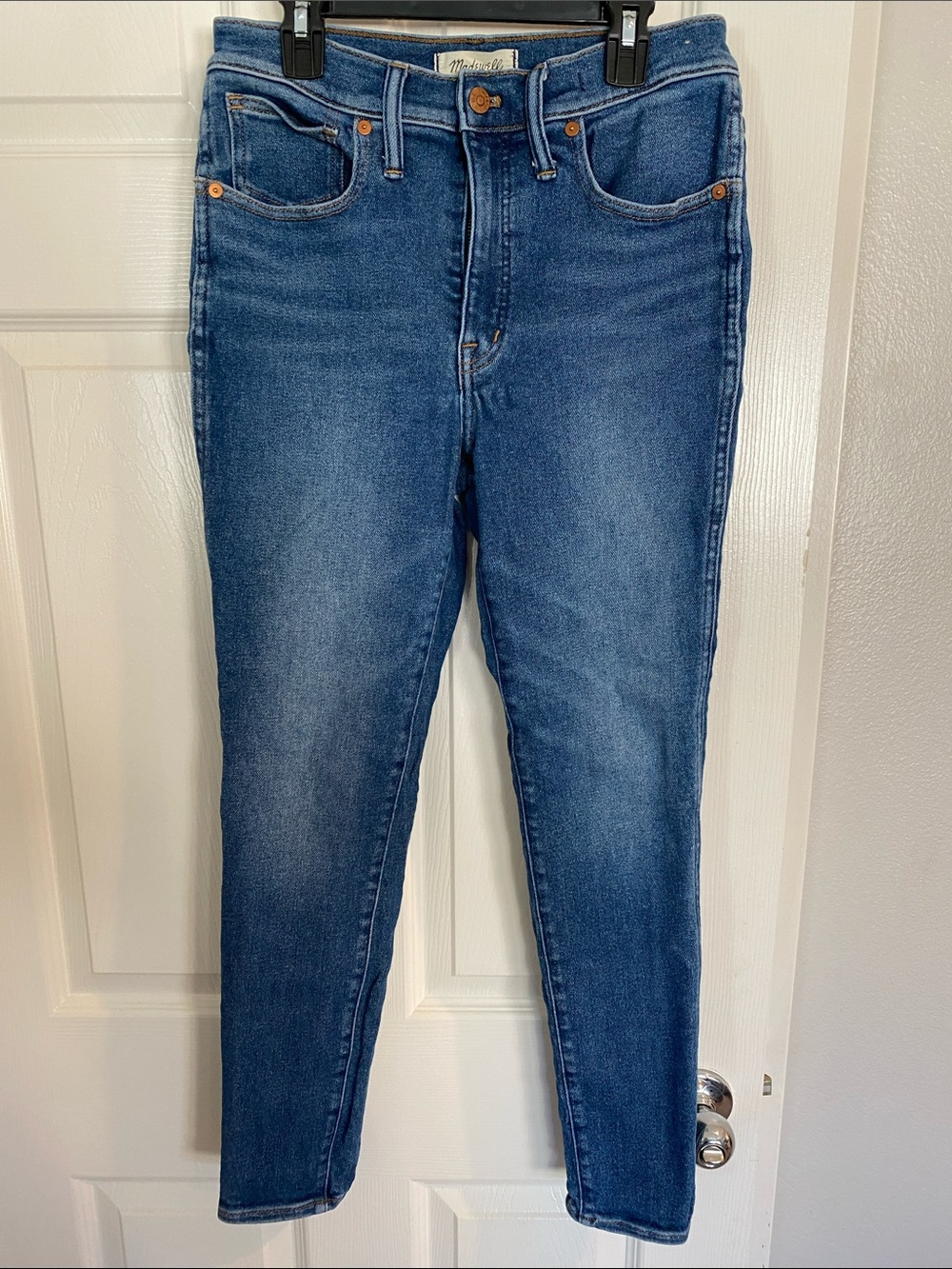 Madewell 10" High Rise Skinny Jeans in Medium Wash